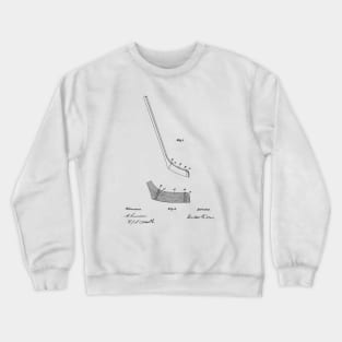 Hockey Stick Vintage Patent Hand Drawing Crewneck Sweatshirt